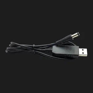 Кабель USB to DC, 5,5х2,5 мм, 12V, 1A (Black) в Сваляві