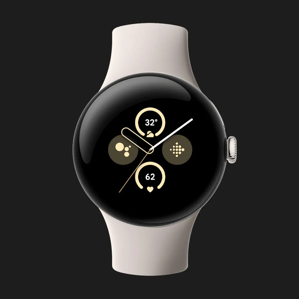 Смарт-часы Google Pixel Watch 2 LTE Polished Silver Aluminum Case/Porcelain Active Band