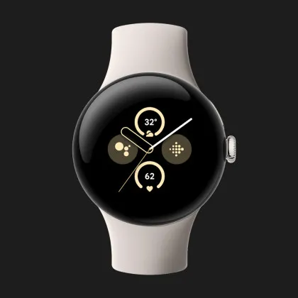 Смарт-годинник Google Pixel Watch 2 Polished Silver Aluminum Case/Porcelain Active Band в Черкасах