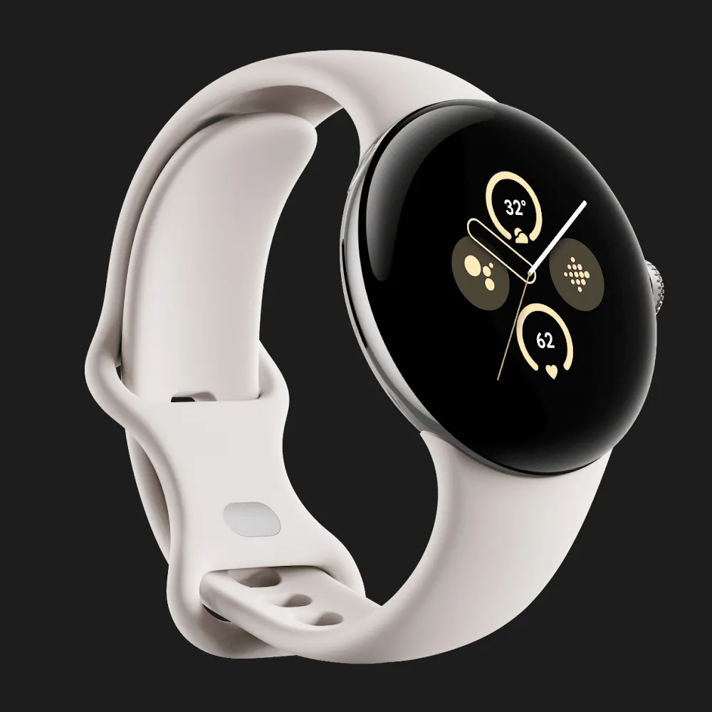 Смарт-часы Google Pixel Watch 2 LTE Polished Silver Aluminum Case/Porcelain Active Band