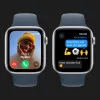 Apple Watch SE 2 40mm Silver Aluminum Case with Storm Blue Sport Band (S/M) (MRE13) 2023