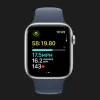 Apple Watch SE 2 40mm Silver Aluminum Case with Storm Blue Sport Band (S/M) (MRE13) 2023