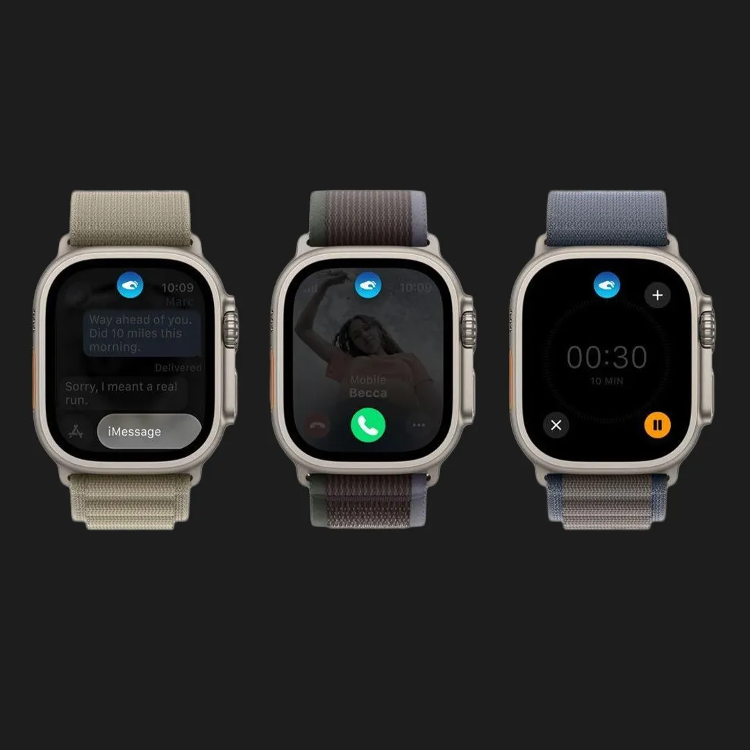 Apple Watch Ultra 2 49mm GPS + LTE Titanium Case with Olive Alpine Loop Medium (MREY3)