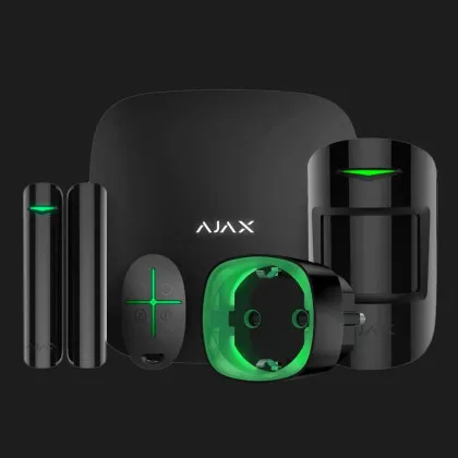 Комплект Ajax StarterKit Black + Розумна розетка Ajax Socket (Black) в Новому Роздолі