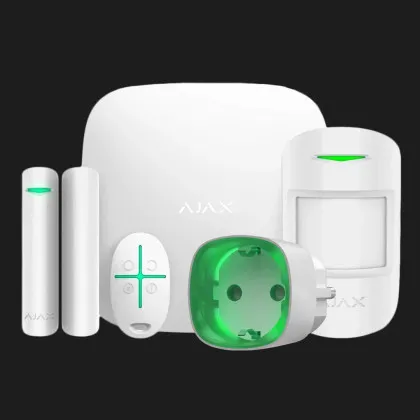 Комплект Ajax StarterKit White + Розумна розетка Ajax Socket (White) в Новому Роздолі