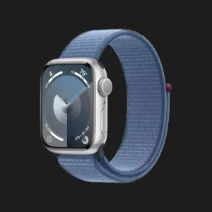 б/у Apple Watch Series 9 GPS 45mm Silver Aluminum Case with Winter Blue Sport Loop (MR9F3) (Хорошее состояние)