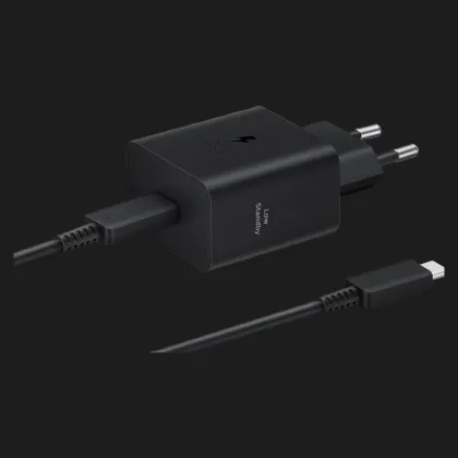 Блок живлення Samsung 45W Travel Adapter (with Type-C cable) (Black)