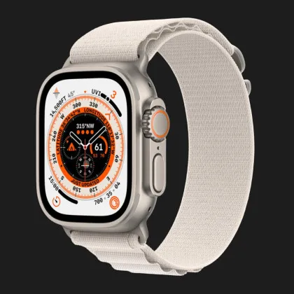 Apple Watch Ultra 49mm GPS + LTE Titanium Case with Starlight Alpine Loop Large (MQFT3/MQF13)