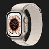 Apple Watch Ultra 49mm GPS + LTE Titanium Case with Starlight Alpine Loop Small (MQFQ3/MQEY3)