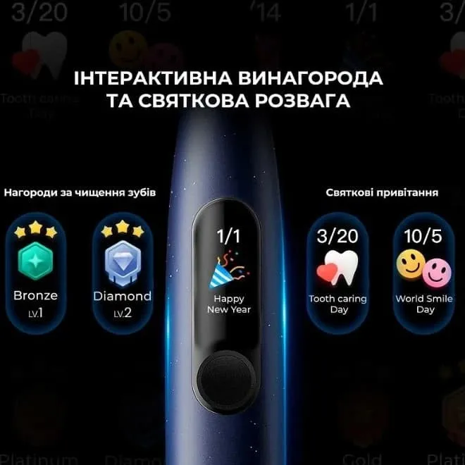 Зубная электрощетка Oclean X Pro Digital (Dark Blue)