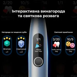 Зубная электрощетка Oclean X Pro Digital (Silver) в Бродах