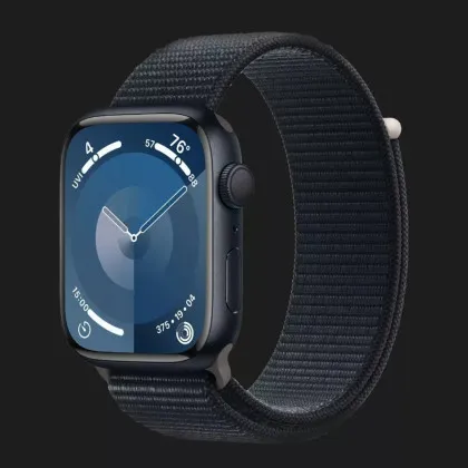 Apple Watch Series 9 GPS 45mm Midnight Aluminum Case with Midnight Sport Loop (MR9C3)