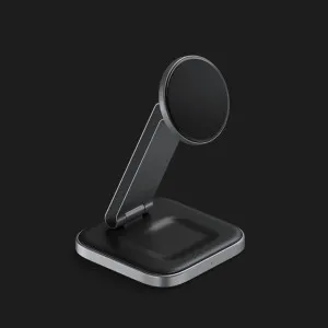 Беспроводная зарядка Satechi 2-in-1 Foldable Qi2 (Space Gray) в Луцке