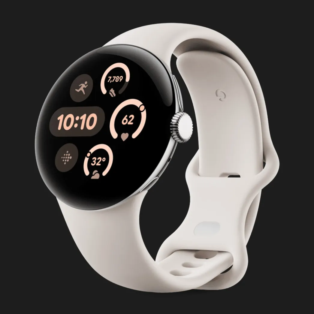 Смарт-часы Google Pixel Watch 3 41mm LTE Polished Silver Aluminum Case/Porcelain Active Band