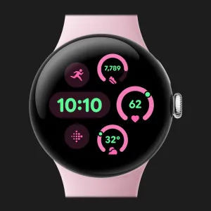 Cмарт-годинник Google Pixel Watch 3 41mm LTE Polished Silver Aluminum Case/Rose Quartz Active Band