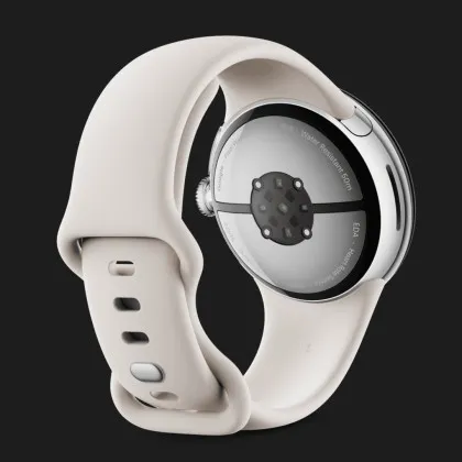 Cмарт-годинник Google Pixel Watch 3 45mm Wi-Fi Polished Silver Aluminum Case/Porcelain Active Band в Черкасах