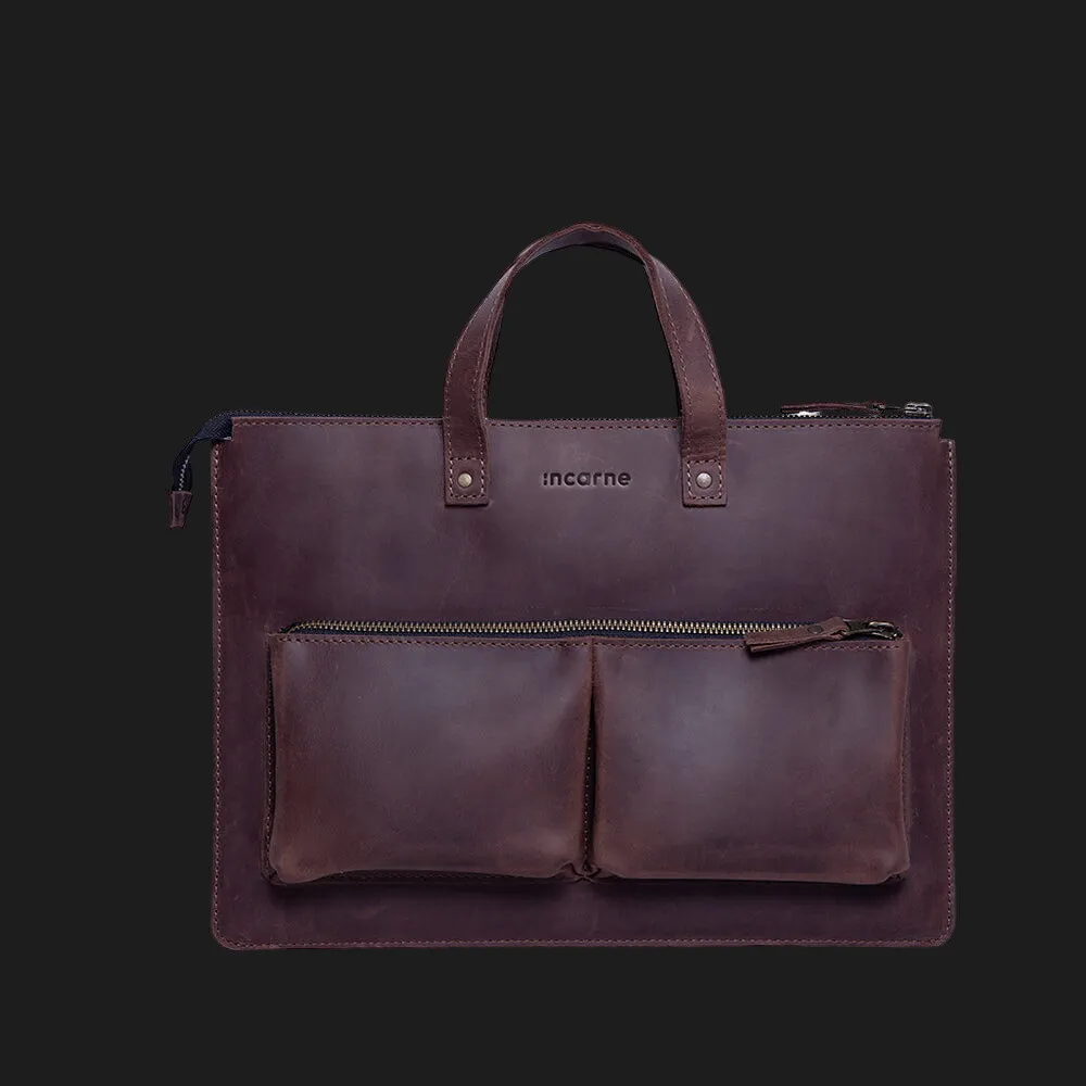 Чехол-сумка INCARNE Brave для MacBook Pro 14'' (2021-2023) (Brown)