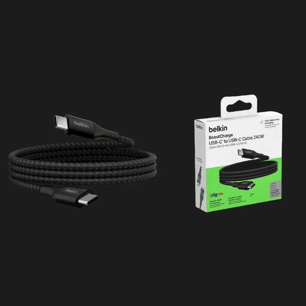 Кабель Belkin Braided USB-C 240W 1m (Black)