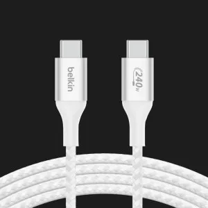 Кабель Belkin Braided USB-C 240W 1m (White) в Хмельницком