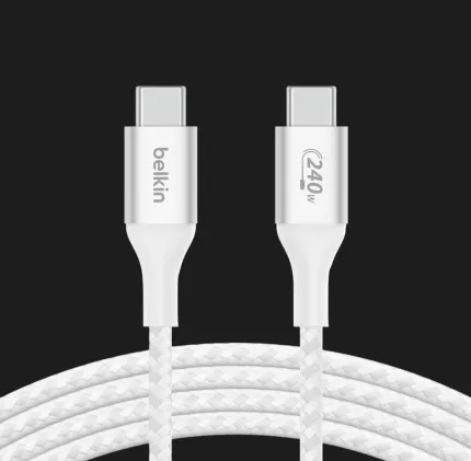 Кабель Belkin Braided USB-C 240W 1m (White)