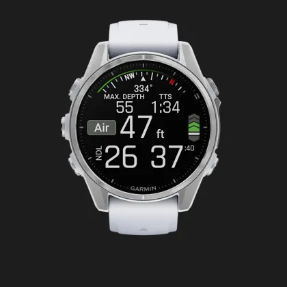 Garmin Fenix 8 43mm AMOLED Silver with Whitestone Silicone Band в Бродах