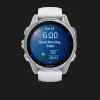 Garmin Fenix 8 43mm AMOLED Silver with Whitestone Silicone Band