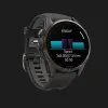 Garmin Fenix 8 43mm AMOLED Sapphire Carbon Gray DLC Titanium with Black/Pebble Gray Silicone Band