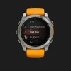 Garmin Fenix 8 51mm AMOLED Sapphire Titanium with Spark Orange/Graphite Silicone Band (010-02905-10/11)