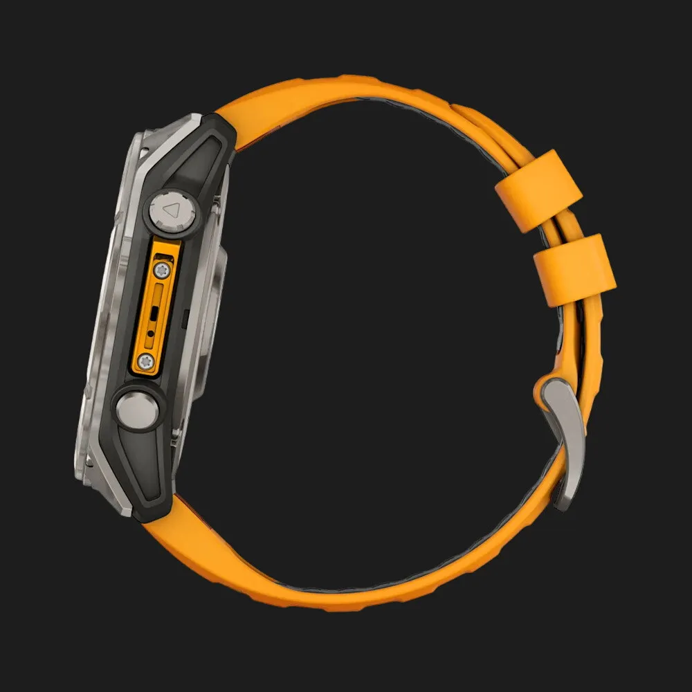 Garmin Fenix 8 51mm AMOLED Sapphire Titanium with Spark Orange/Graphite Silicone Band (010-02905-10/11)