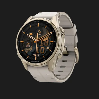 Garmin Fenix 8 43mm AMOLED Sapphire Soft Gold with Limestone Leather Band в Вараше