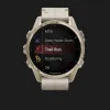 Garmin Fenix 8 43mm AMOLED Sapphire Soft Gold with Limestone Leather Band