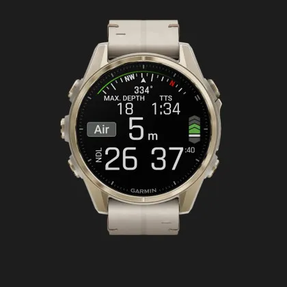 Garmin Fenix 8 43mm AMOLED Sapphire Soft Gold with Limestone Leather Band в Стрыю