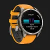 Garmin Fenix 8 47mm AMOLED Sapphire Titanium with Spark Orange/Graphite Silicone Band