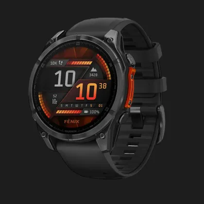 Garmin Fenix 8 47mm AMOLED Slate Gray with Black Silicone Band