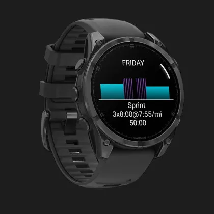 Garmin Fenix 8 47mm AMOLED Slate Gray with Black Silicone Band в Новом Роздоле