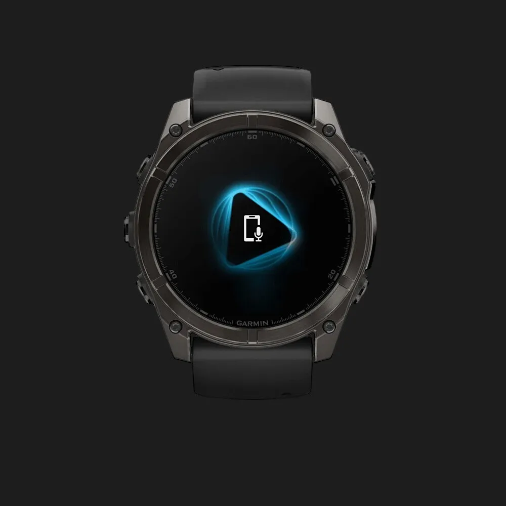Garmin Fenix 8 51mm AMOLED Sapphire Carbon Gray DLC Titanium with Black/Pebble Gray Silicone Band (010-02905-20/21)