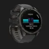 Garmin Fenix 8 47mm AMOLED Sapphire Carbon Gray DLC Titanium with Black/Pebble Gray Silicone Band