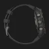 Garmin Fenix 8 47mm AMOLED Sapphire Carbon Gray DLC Titanium with Black/Pebble Gray Silicone Band