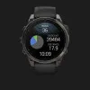 Garmin Fenix 8 47mm AMOLED Sapphire Carbon Gray DLC Titanium with Black/Pebble Gray Silicone Band