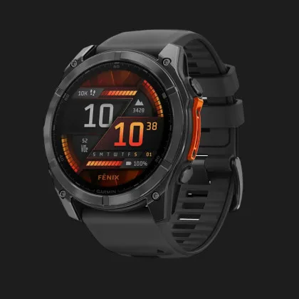 Garmin Fenix 8 51mm AMOLED Slate Gray with Black Silicone Band (010-02905-00) в Херсоне