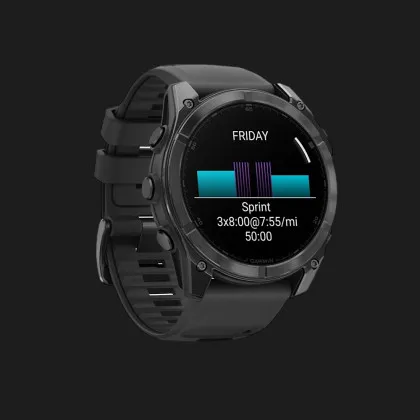 Garmin Fenix 8 51mm AMOLED Slate Gray with Black Silicone Band (010-02905-00) в Херсоне
