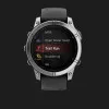 Garmin Fenix E 47mm AMOLED Stainless Steel with Black Silicone Band