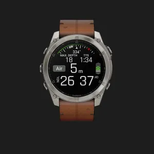 Garmin Fenix 8 51mm AMOLED Sapphire Titanium with Chestnut Leather Band (010-02905-40)