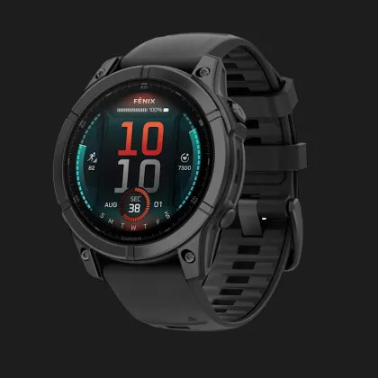 Garmin Fenix E 47mm AMOLED Slate Gray Steel with Black Silicone Band в Павлограді