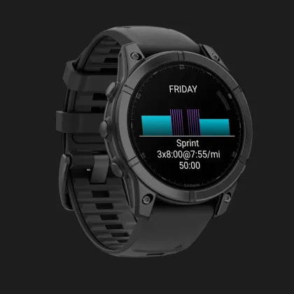 Garmin Fenix E 47mm AMOLED Slate Gray Steel with Black Silicone Band в Павлограді