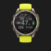 Garmin Fenix 8 47mm Solar Sapphire Titanium with Amp Yellow/Graphite Silicone Band