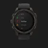 Garmin Fenix 8 47mm Solar Sapphire Carbon Gray DLC Titanium with Black/Pebble Gray Silicone Band