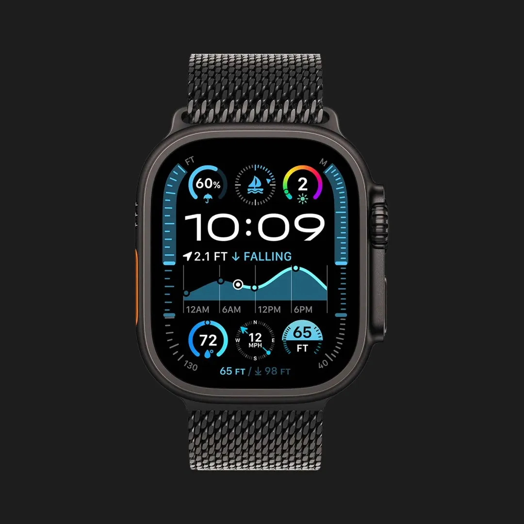 Apple Watch Ultra 2 49mm GPS + LTE Black Titanium Case with Black Titanium Milanese Loop Medium (MX5U3) (Уцінка)