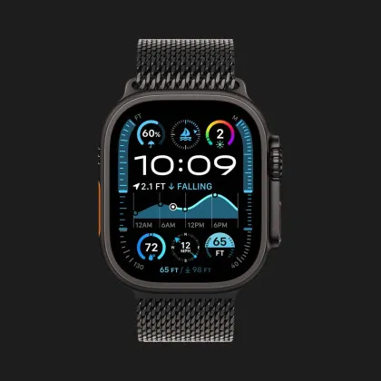 Apple Watch Ultra 2 49mm GPS + LTE Black Titanium Case with Black Titanium Milanese Loop Large (MX5V3) у Запоріжжі