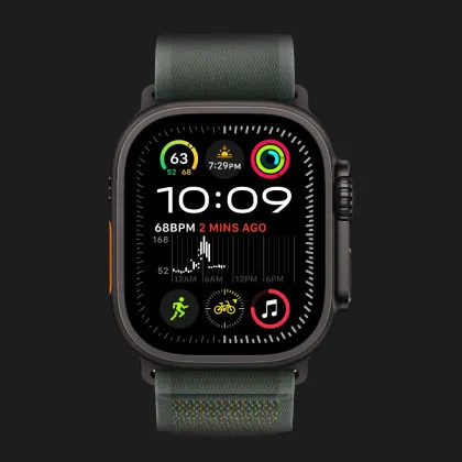 Apple Watch Ultra 2 49mm GPS + LTE Black Titanium Case with Green Trail Loop S/M (MYTJ3, MYQ33) в Камянце - Подольском